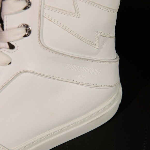 Zadig & Voltaire ZV1747 High Flash High-Top Sneaker Platform - NWOT - Size 39 - Picture 2 of 6